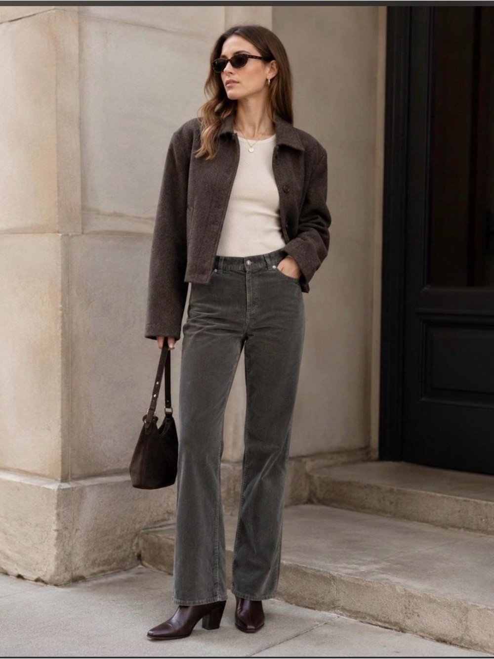 Ralph Lauren Straight-Leg corduroy Jeans in Charcoal (Bin A2-066)